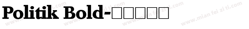 Politik Bold字体转换